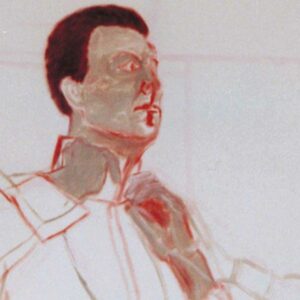 man met overhemd schilderij door Judith de Boer