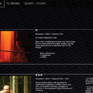 Remy van Heugten film director website design
