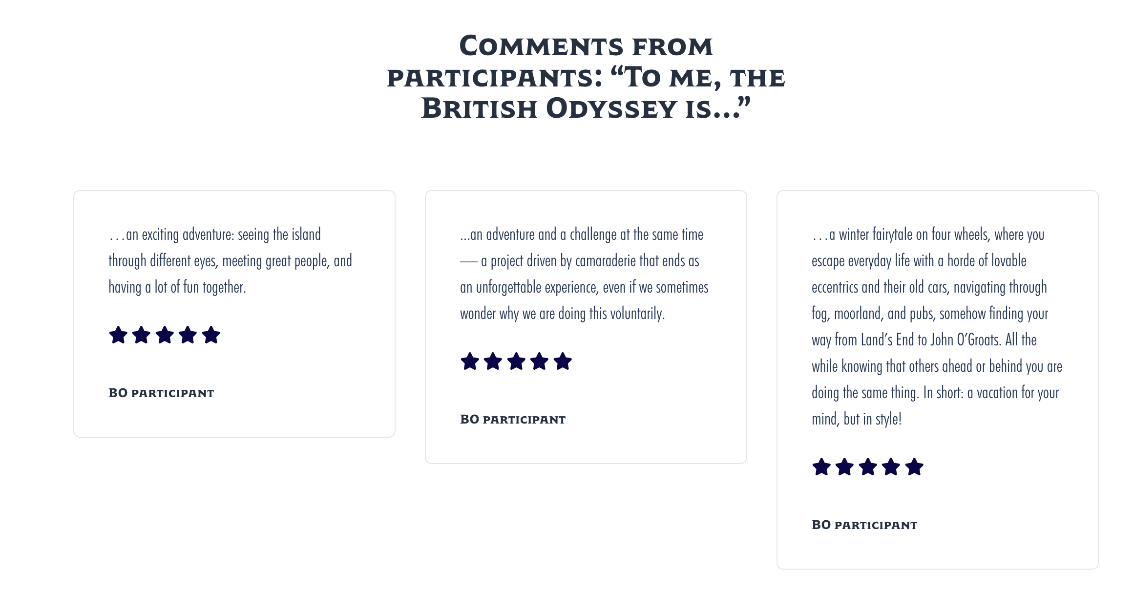 British Odyssey reviews